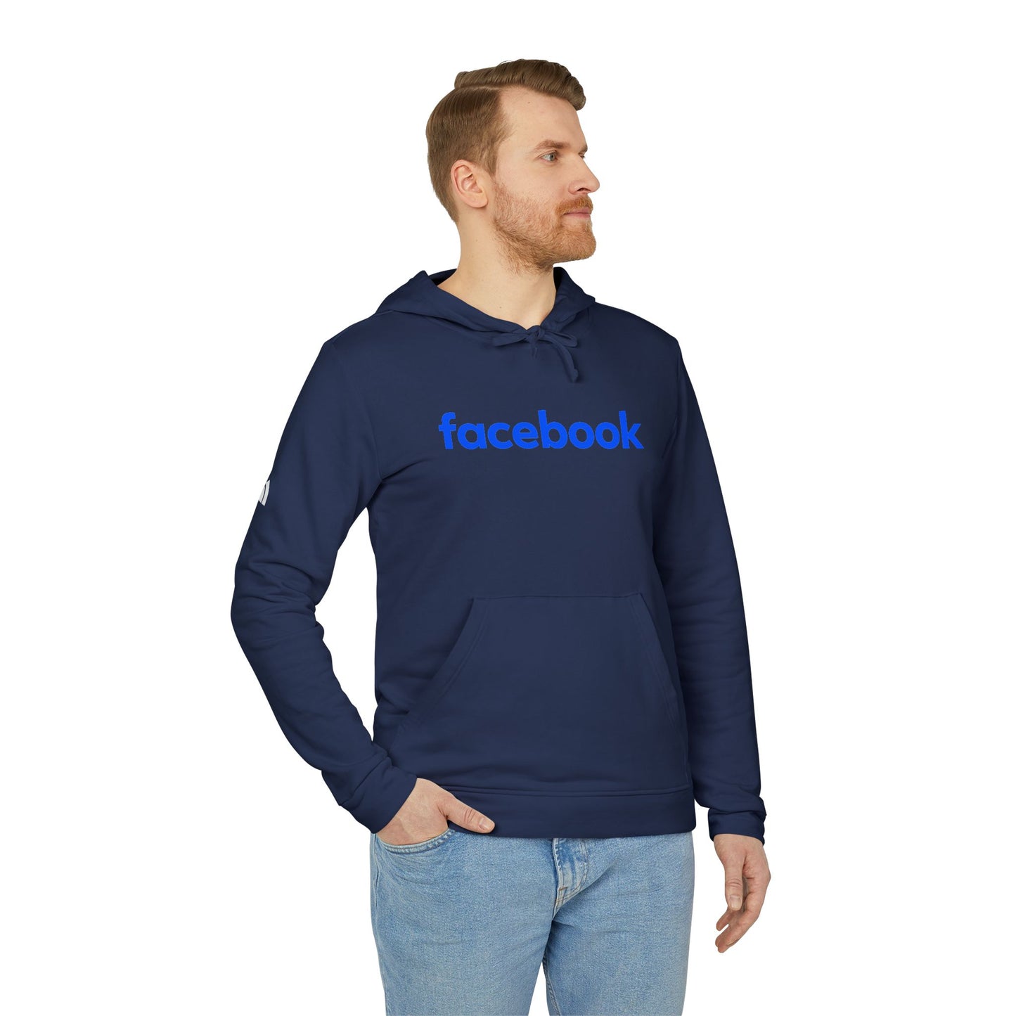Facebook Logo Adidas Adult Hoodie