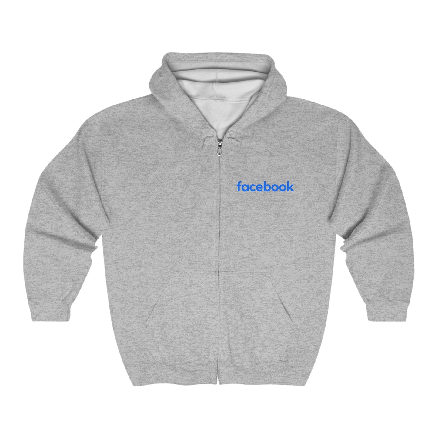 Facebook Logo Adult Zip-Up Hoodie