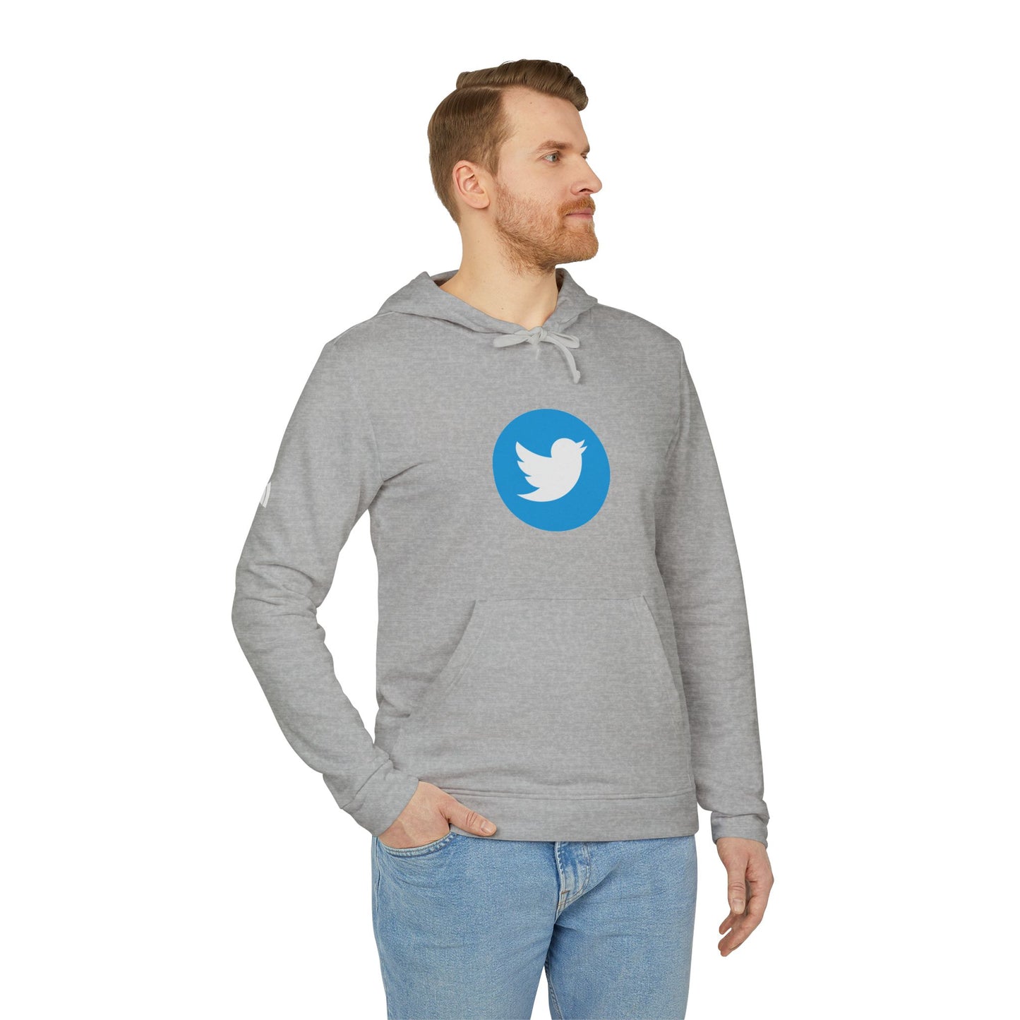 Twitter Logo Adidas Adult Hoodie