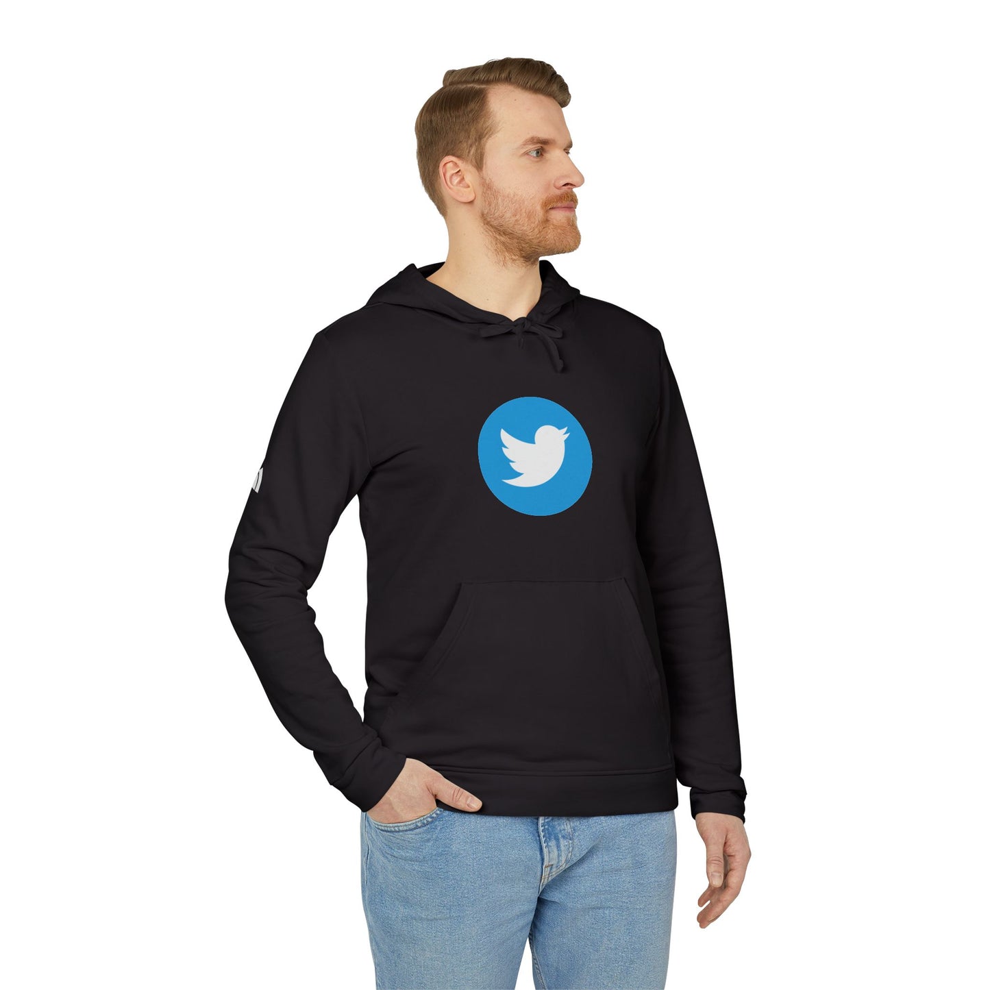 Twitter Logo Adidas Adult Hoodie