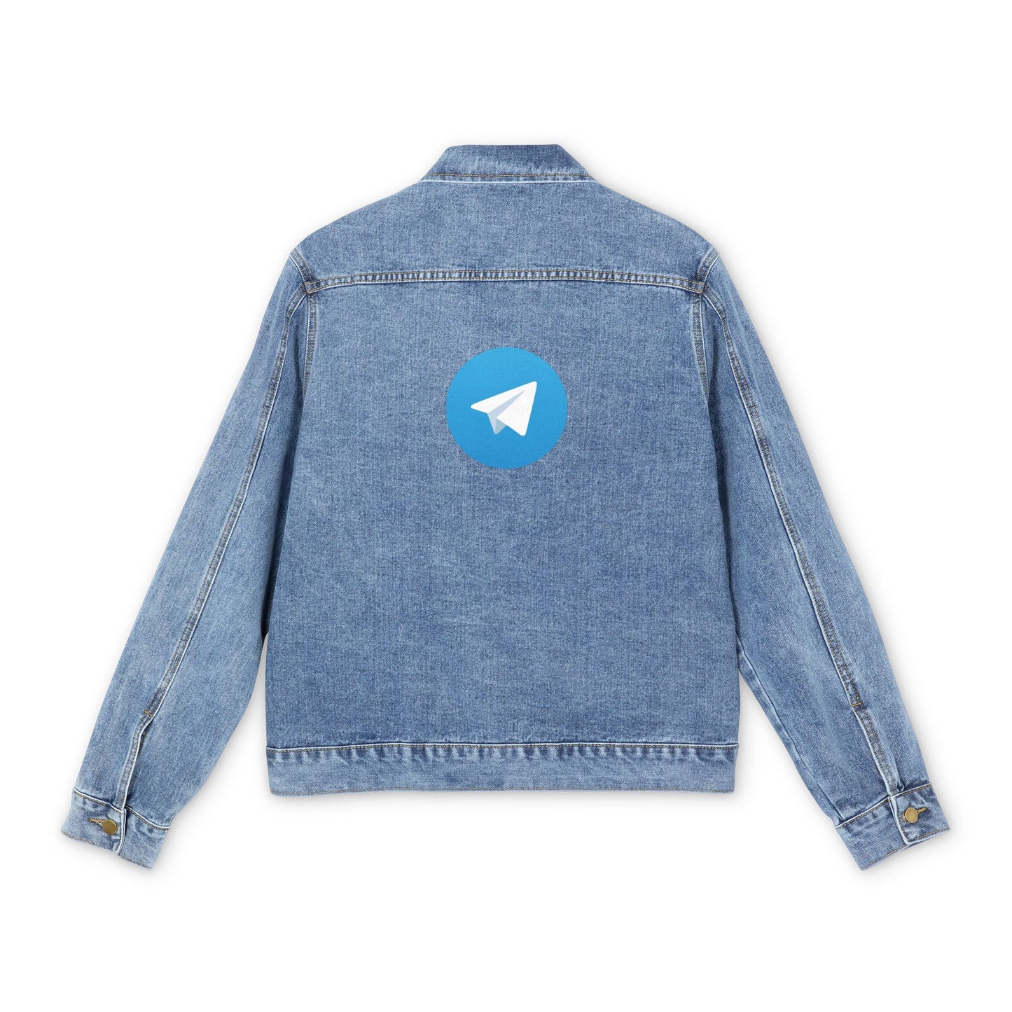Telegram Logo Adult Denim Jacket