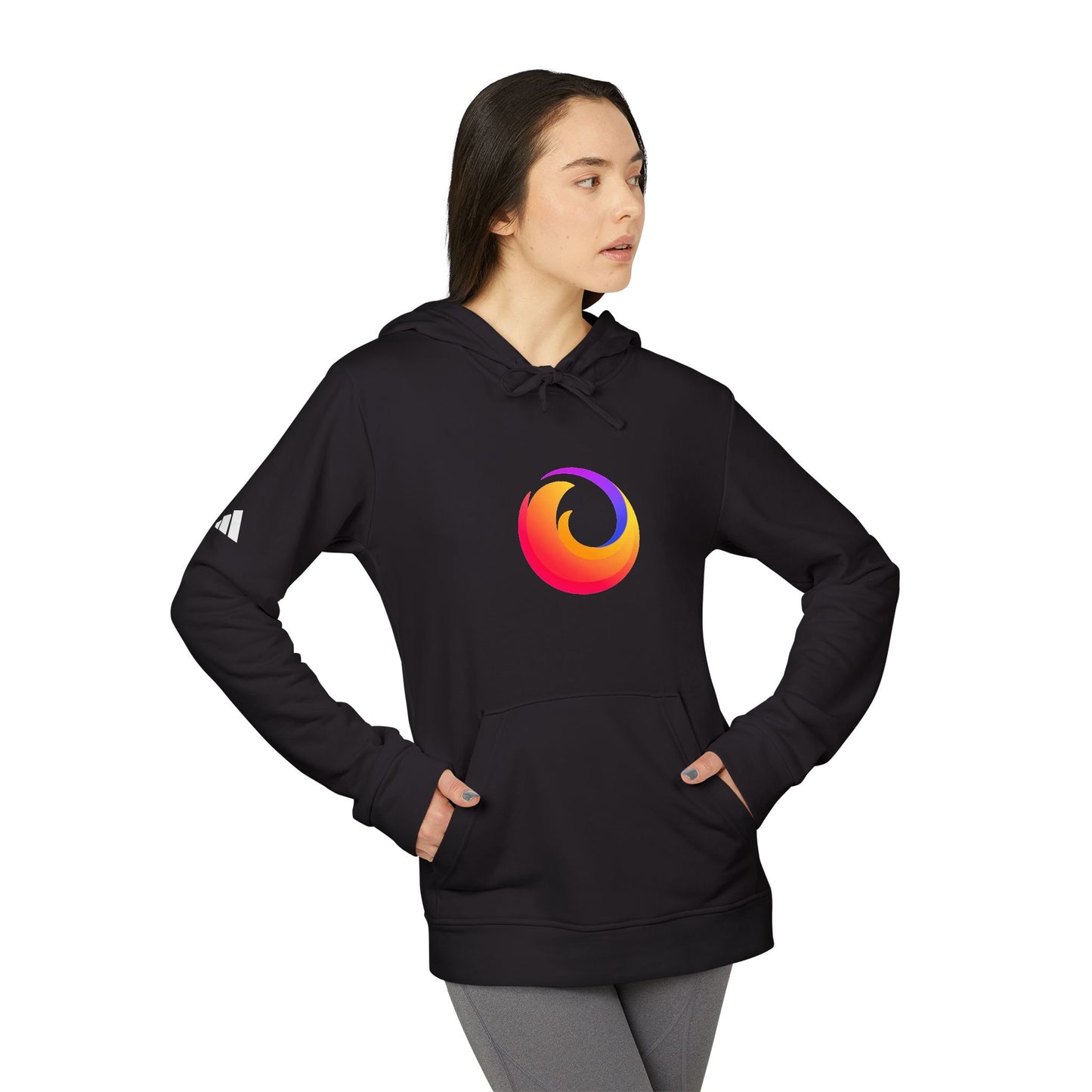 Firefox Logo Adidas Adult Hoodie