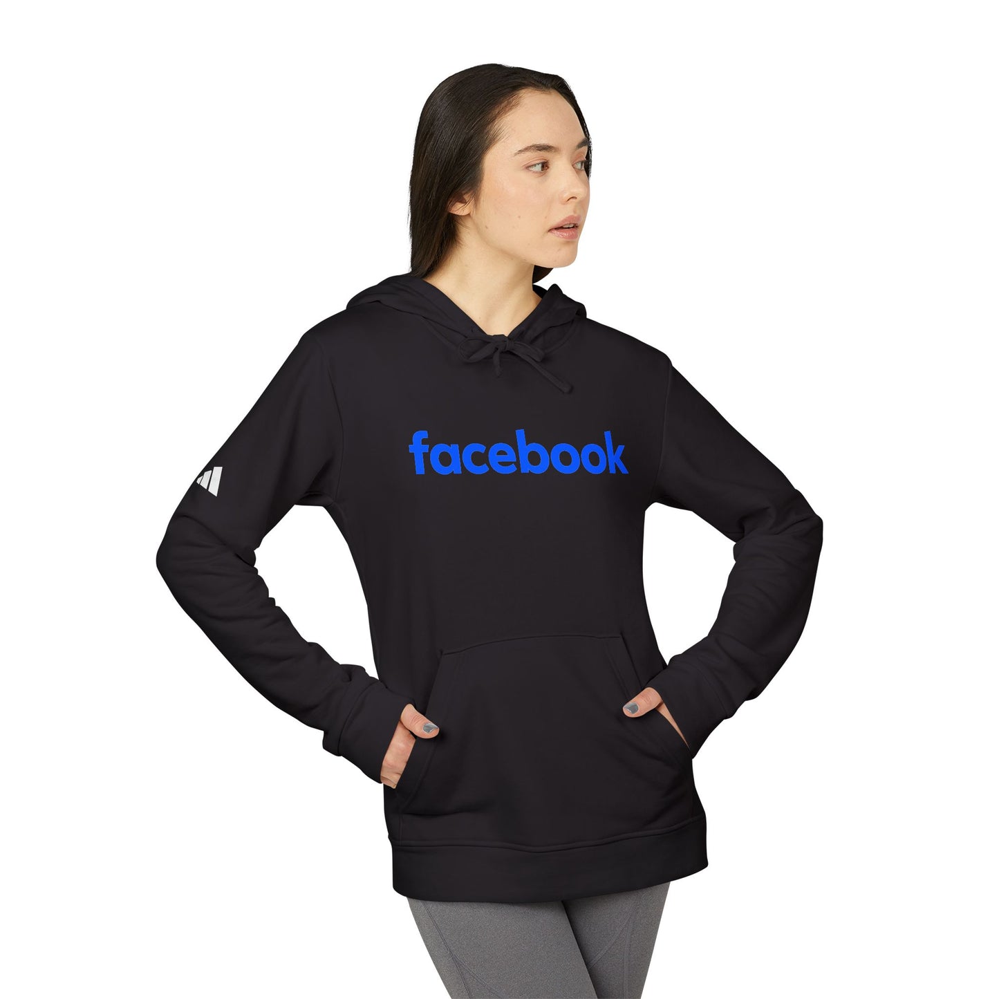 Facebook Logo Adidas Adult Hoodie