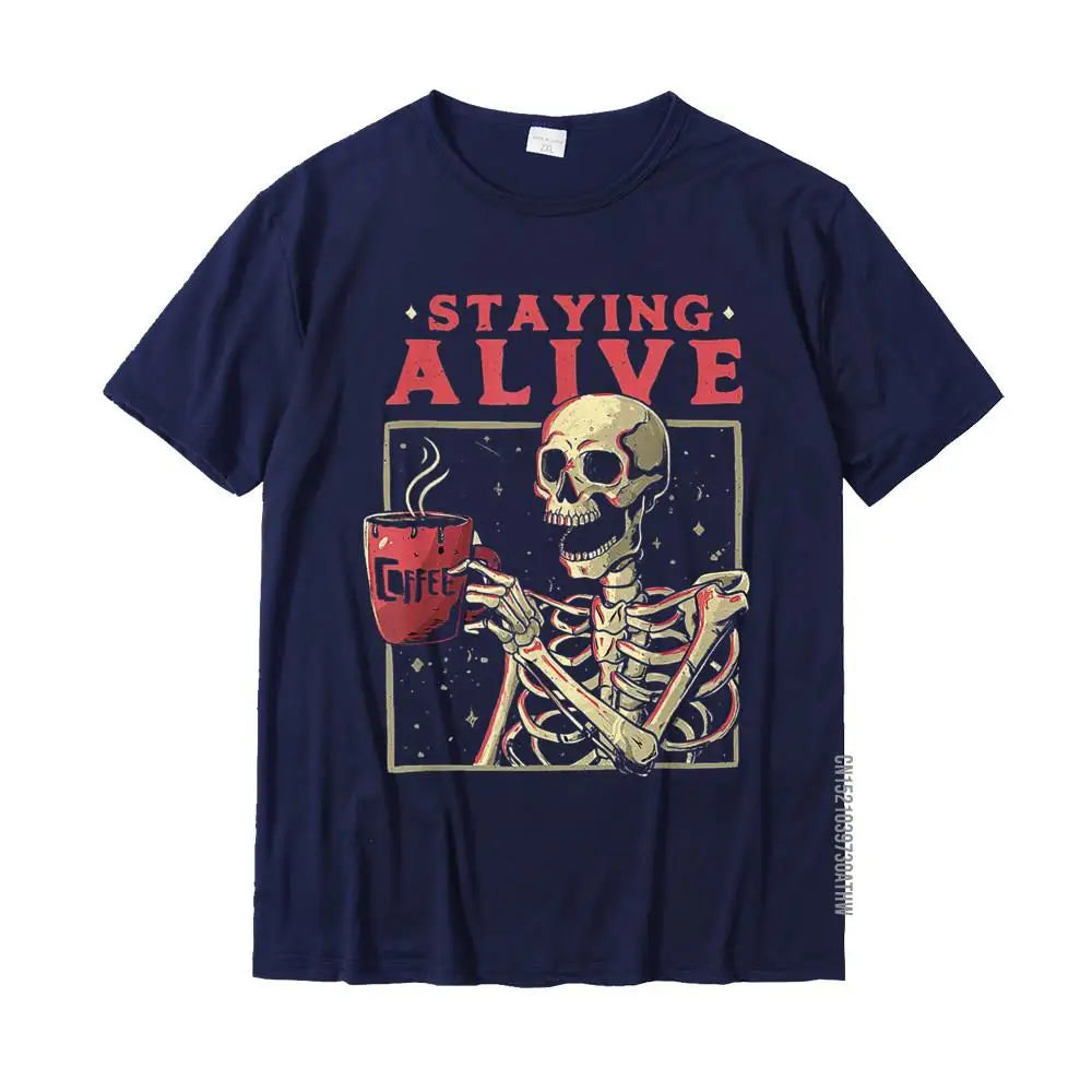 Staying Alive Skeleton T-Shirt