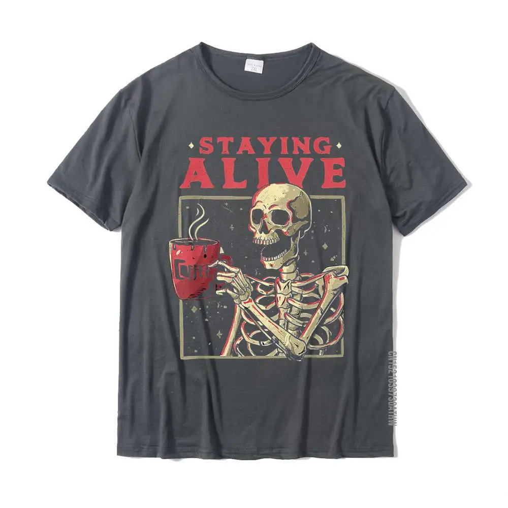 Staying Alive Skeleton T-Shirt
