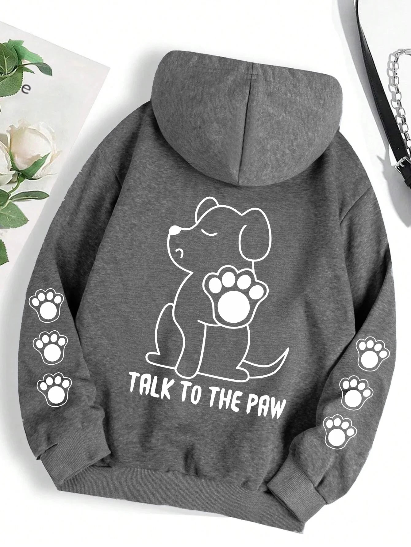 Talk To The Paw Cartoon Hoodie