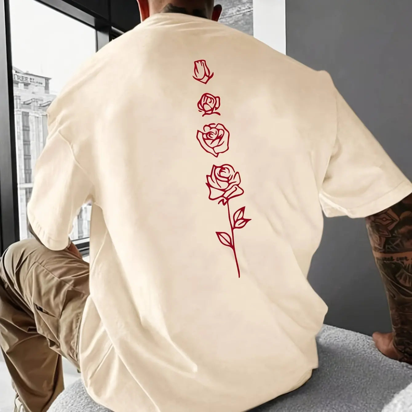 Rose Pattern T-Shirt