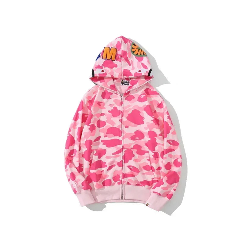 Shark Camouflage Zip-Up Hoodie