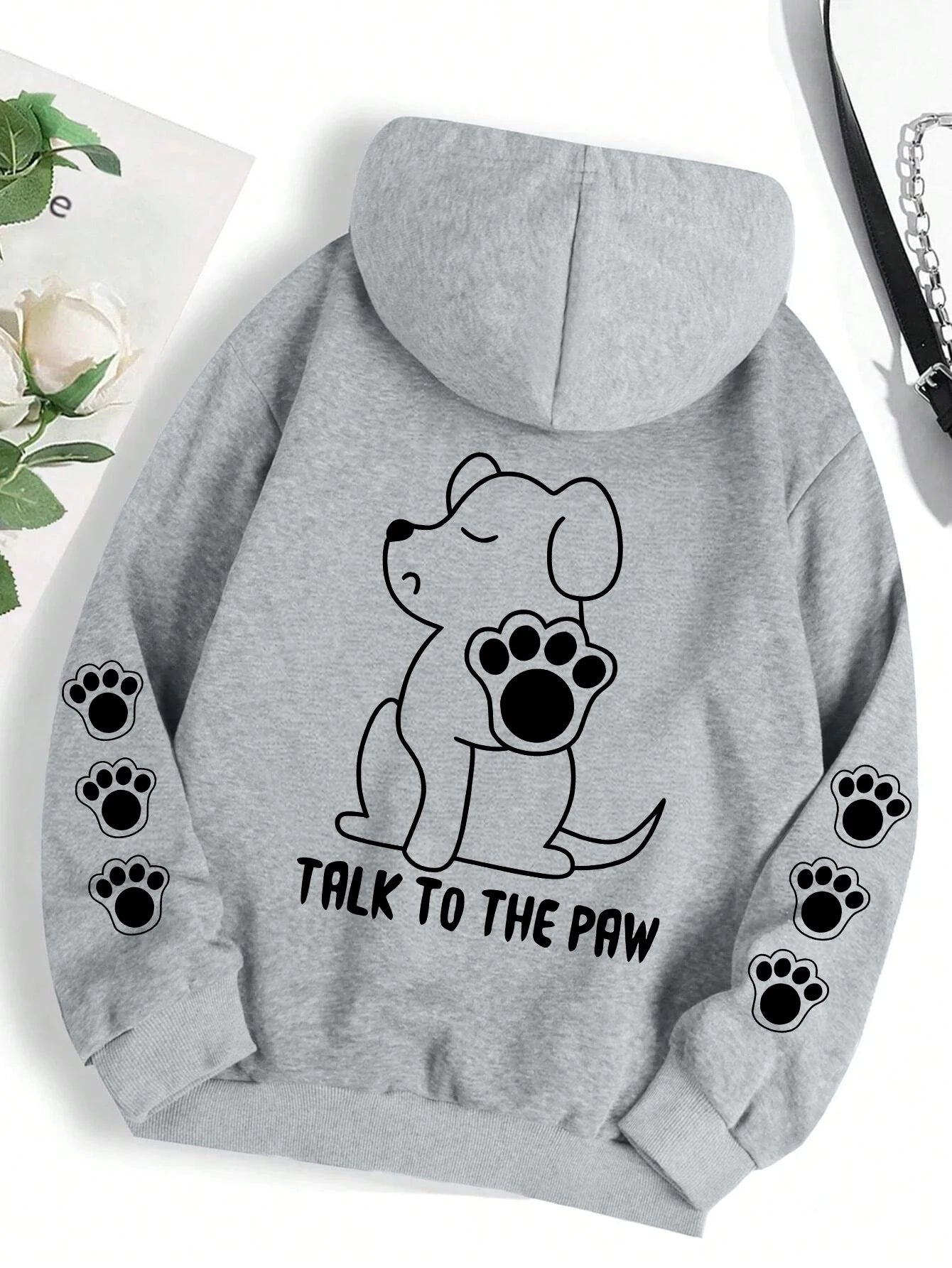 Talk To The Paw Cartoon Hoodie