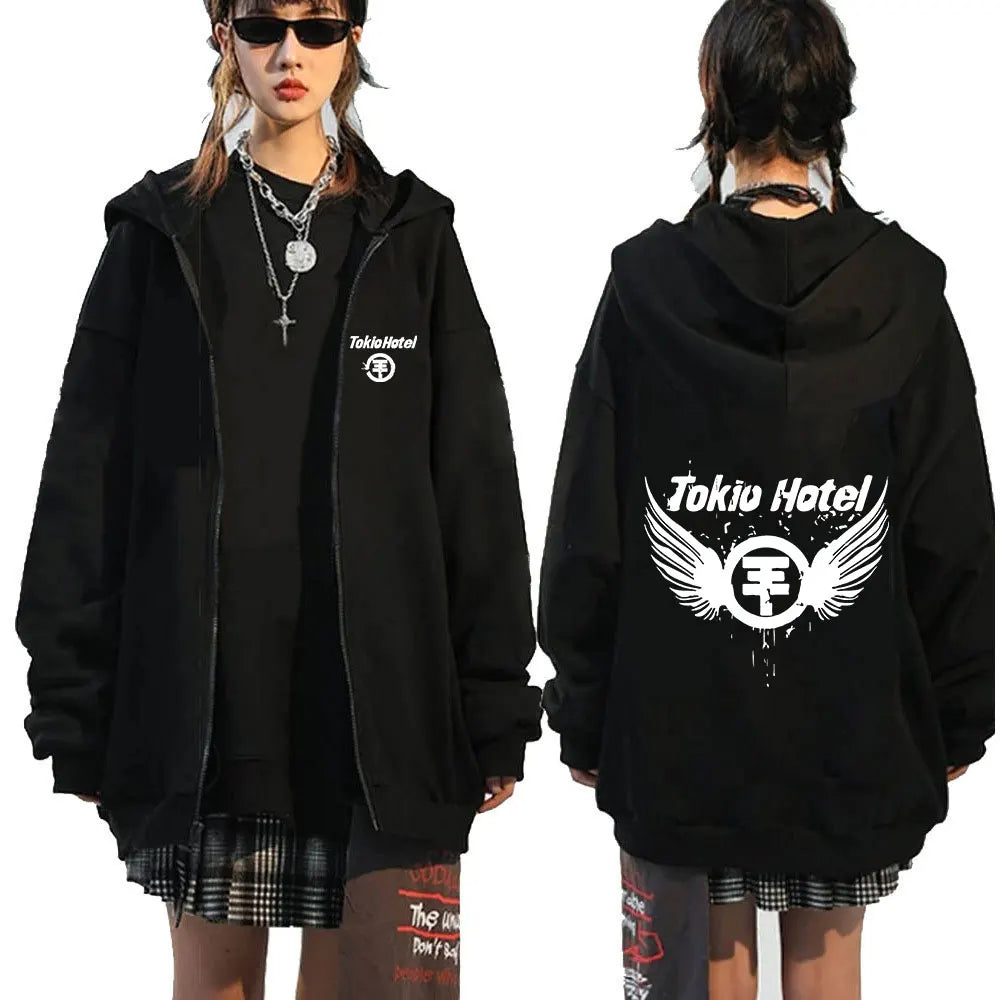 Tokio Hotel Rock Band Zip-Up Hoodie