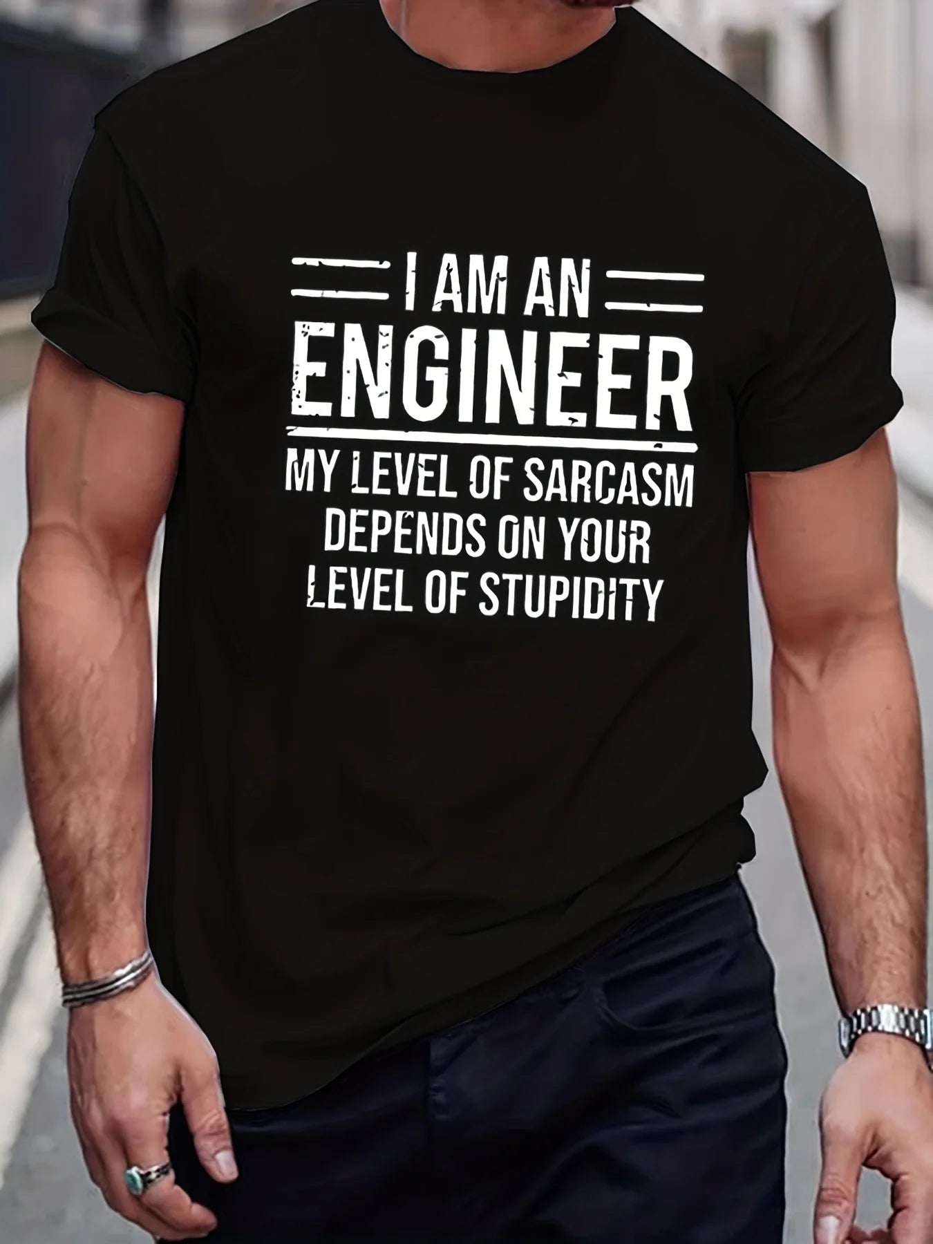 I Am An Engineer Slogan T-Shirt