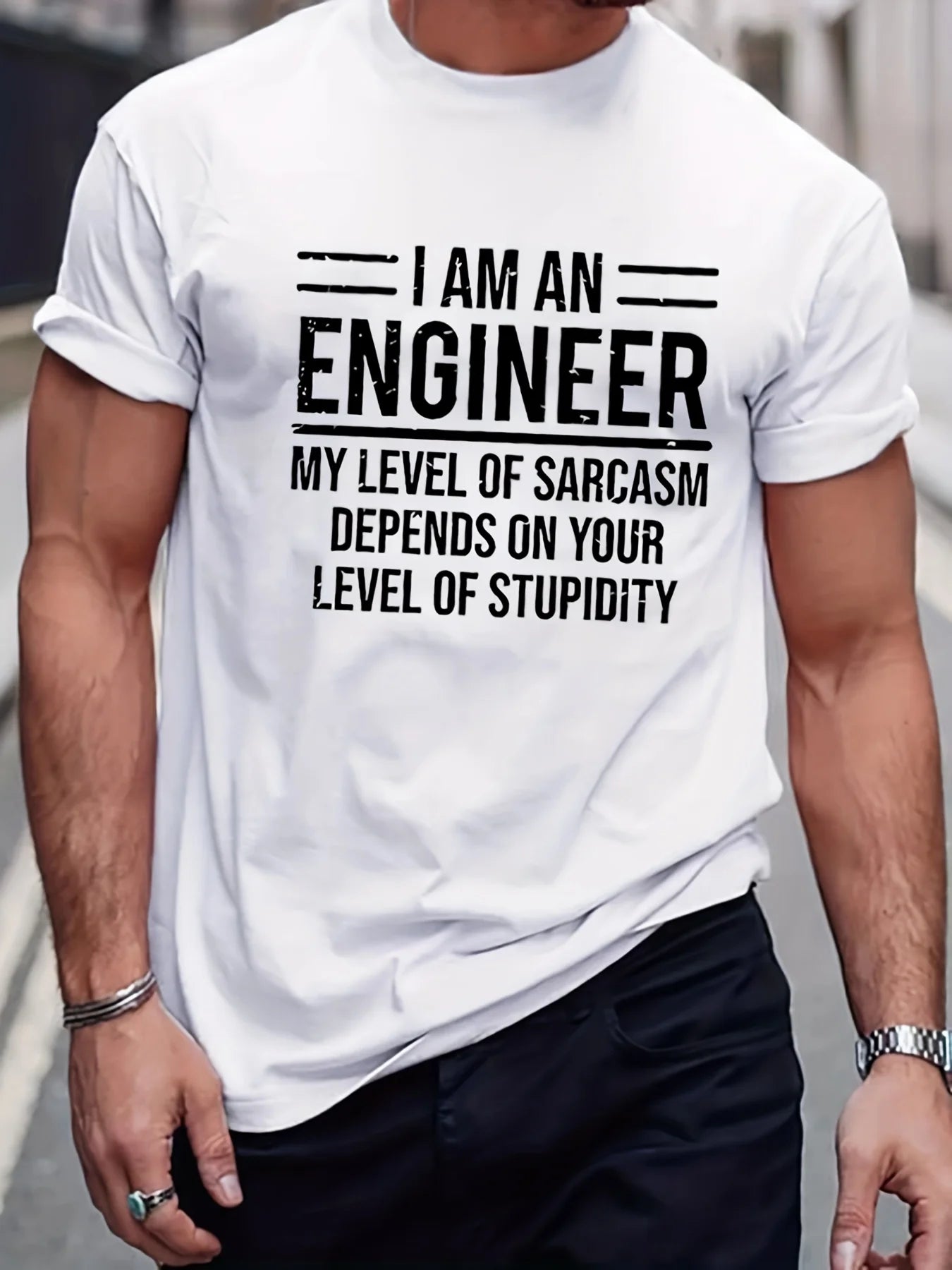 I Am An Engineer Slogan T-Shirt