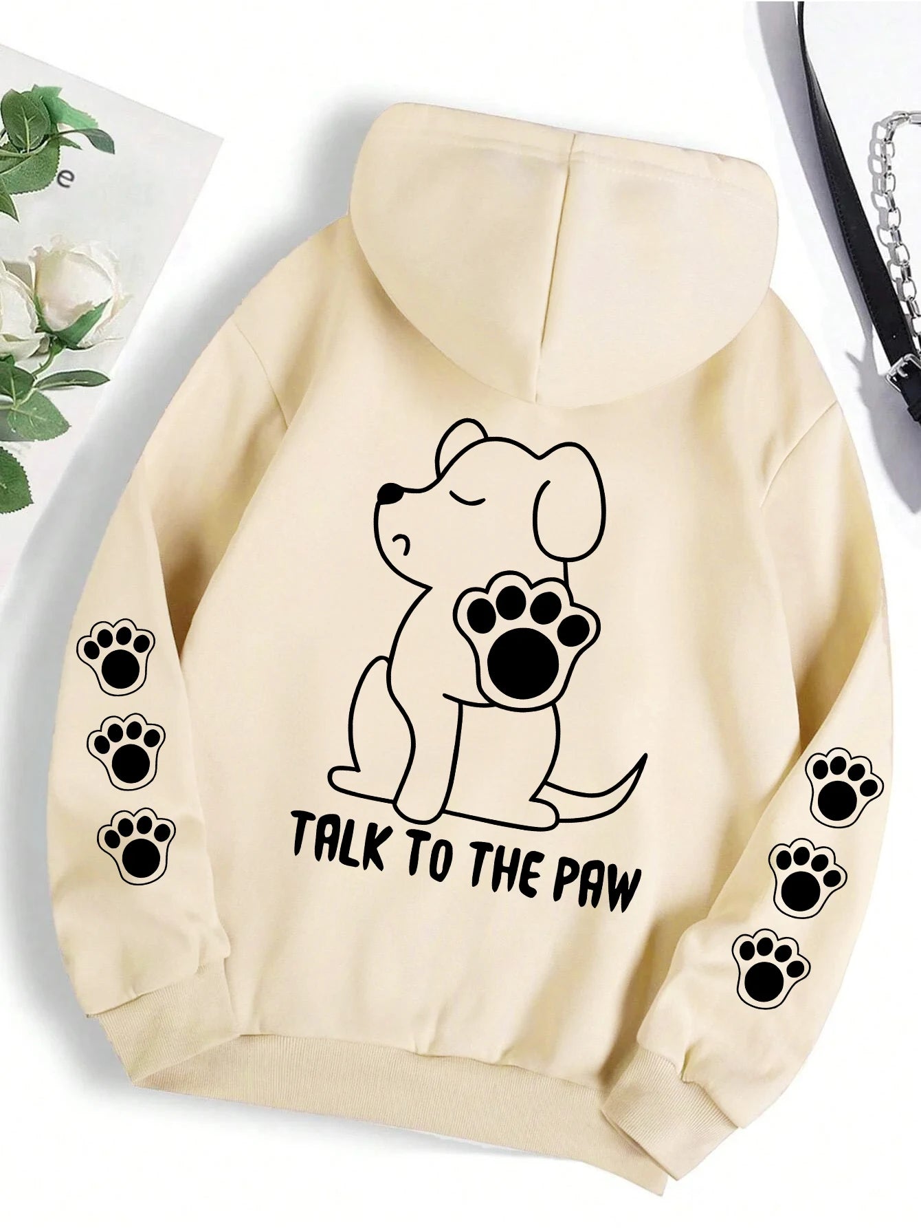 Talk To The Paw Cartoon Hoodie