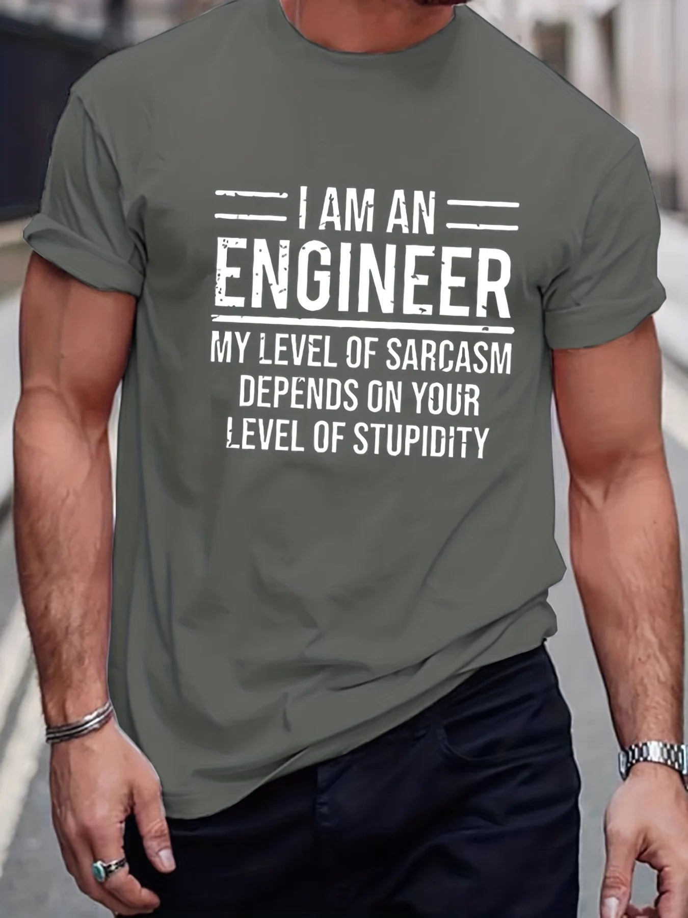 I Am An Engineer Slogan T-Shirt