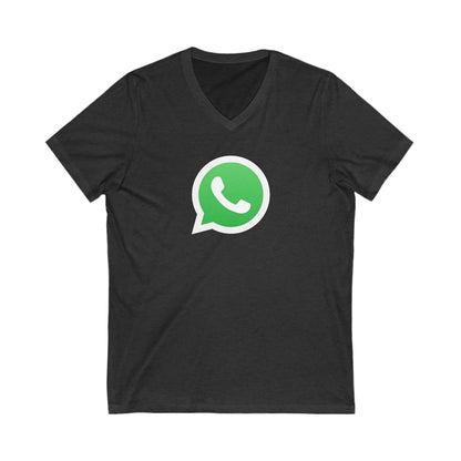 WhatsApp Logo Adult V-Neck T-Shirt