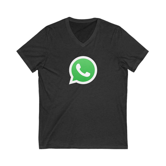 WhatsApp Logo Adult V-Neck T-Shirt