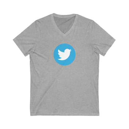 Twitter Logo Adult V-Neck T-Shirt