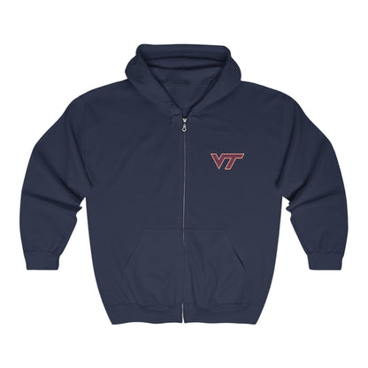 Virginia Tech Hokies Adult Zip-Up Hoodie