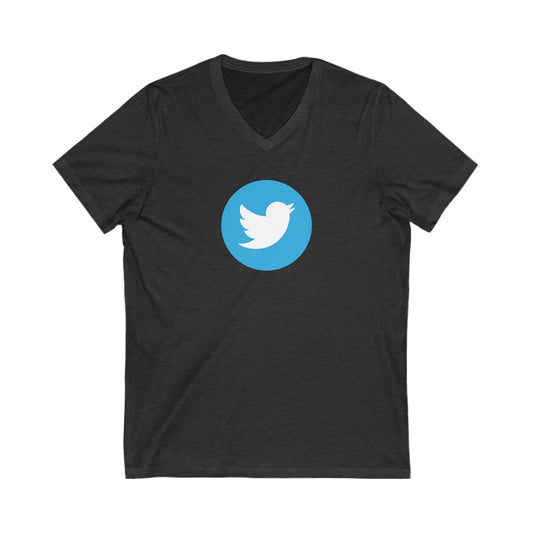 Twitter Logo Adult V-Neck T-Shirt