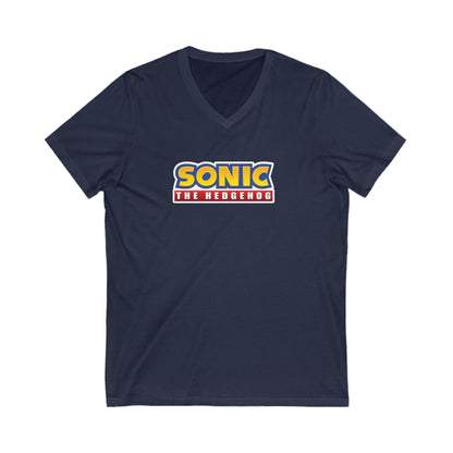 SONIC-The Hedgehog Adult V-Neck T-Shirt