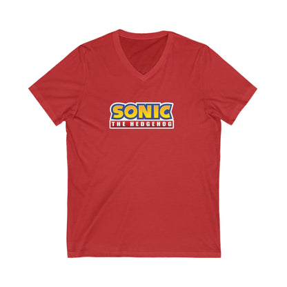 SONIC-The Hedgehog Adult V-Neck T-Shirt