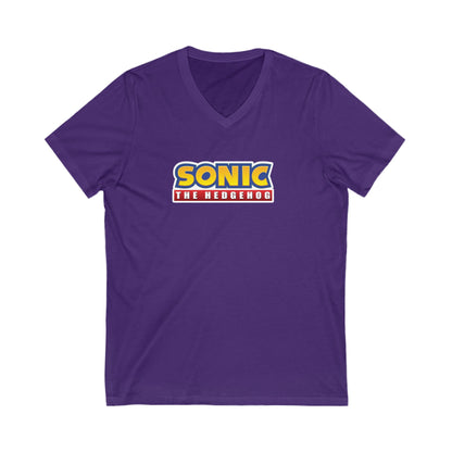 SONIC-The Hedgehog Adult V-Neck T-Shirt