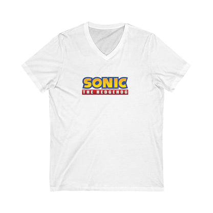 SONIC-The Hedgehog Adult V-Neck T-Shirt