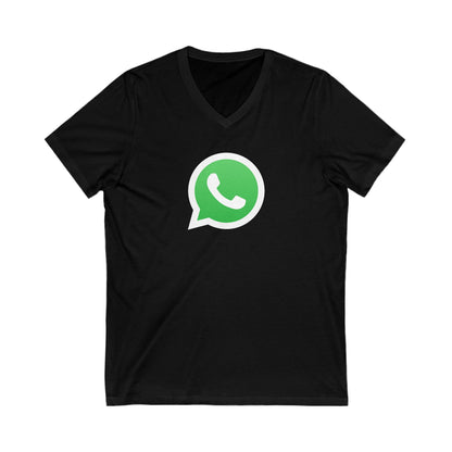 WhatsApp Logo Adult V-Neck T-Shirt