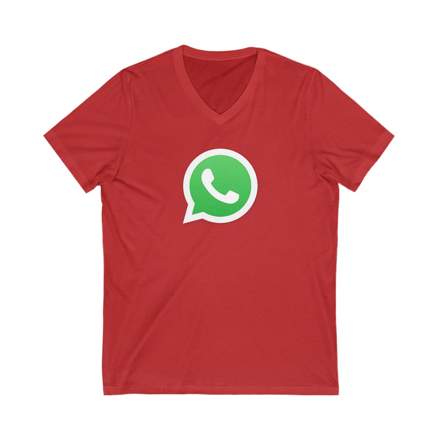 WhatsApp Logo Adult V-Neck T-Shirt