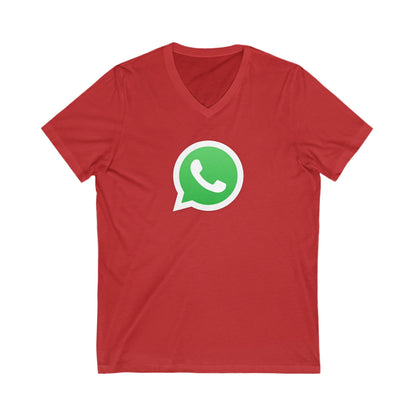 WhatsApp Logo Adult V-Neck T-Shirt