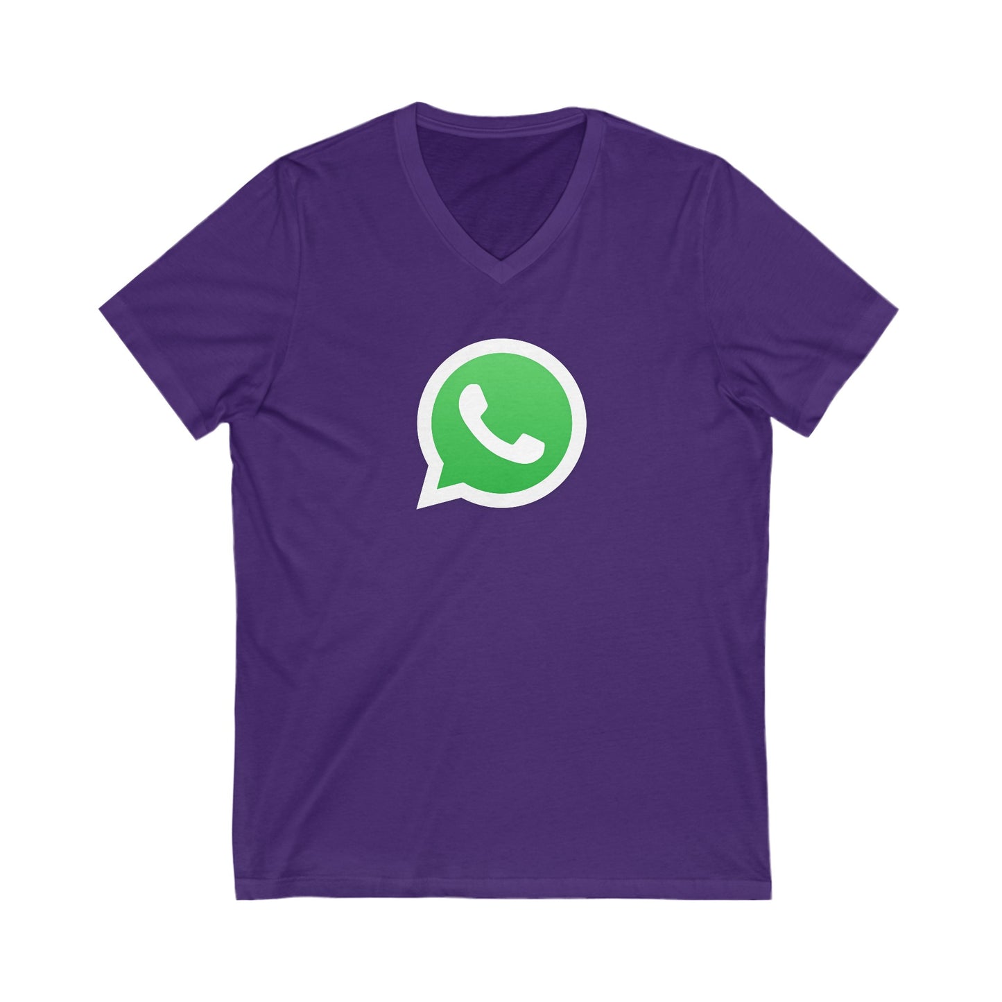 WhatsApp Logo Adult V-Neck T-Shirt