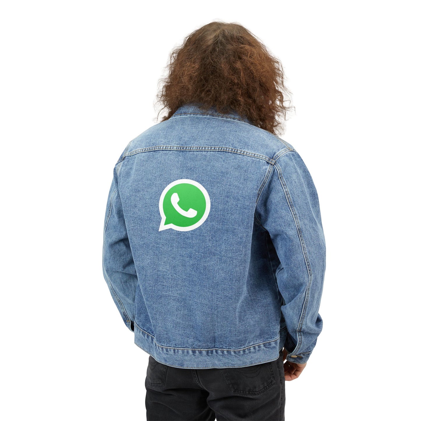 WhatsApp Logo Adult Denim Jacket