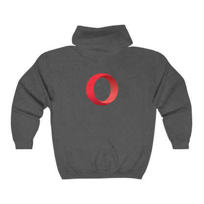 Opera Logo Adult Zip-Up Hoodie