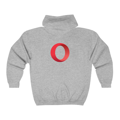 Opera Logo Adult Zip-Up Hoodie