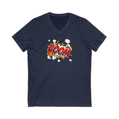 Boom Adult V-Neck T-Shirt
