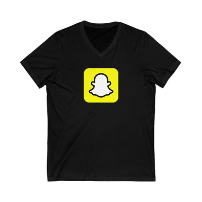 Snapchat Logo Adult V-Neck T-Shirt