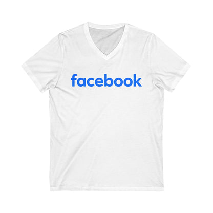 Facebook Logo Adult V-Neck T-Shirt