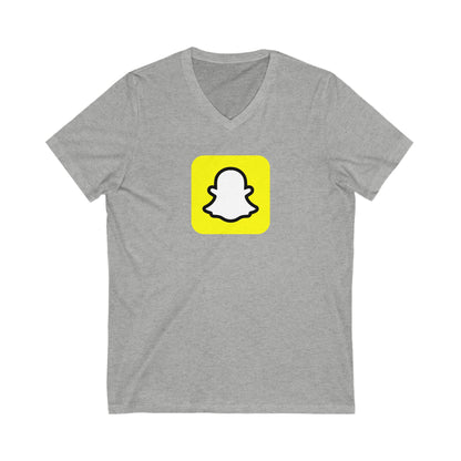 Snapchat Logo Adult V-Neck T-Shirt