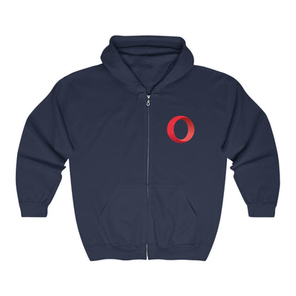Opera Logo Adult Zip-Up Hoodie