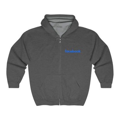 Facebook Logo Adult Zip-Up Hoodie