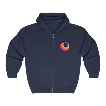 Firefox Logo Adult Zip-Up Hoodie