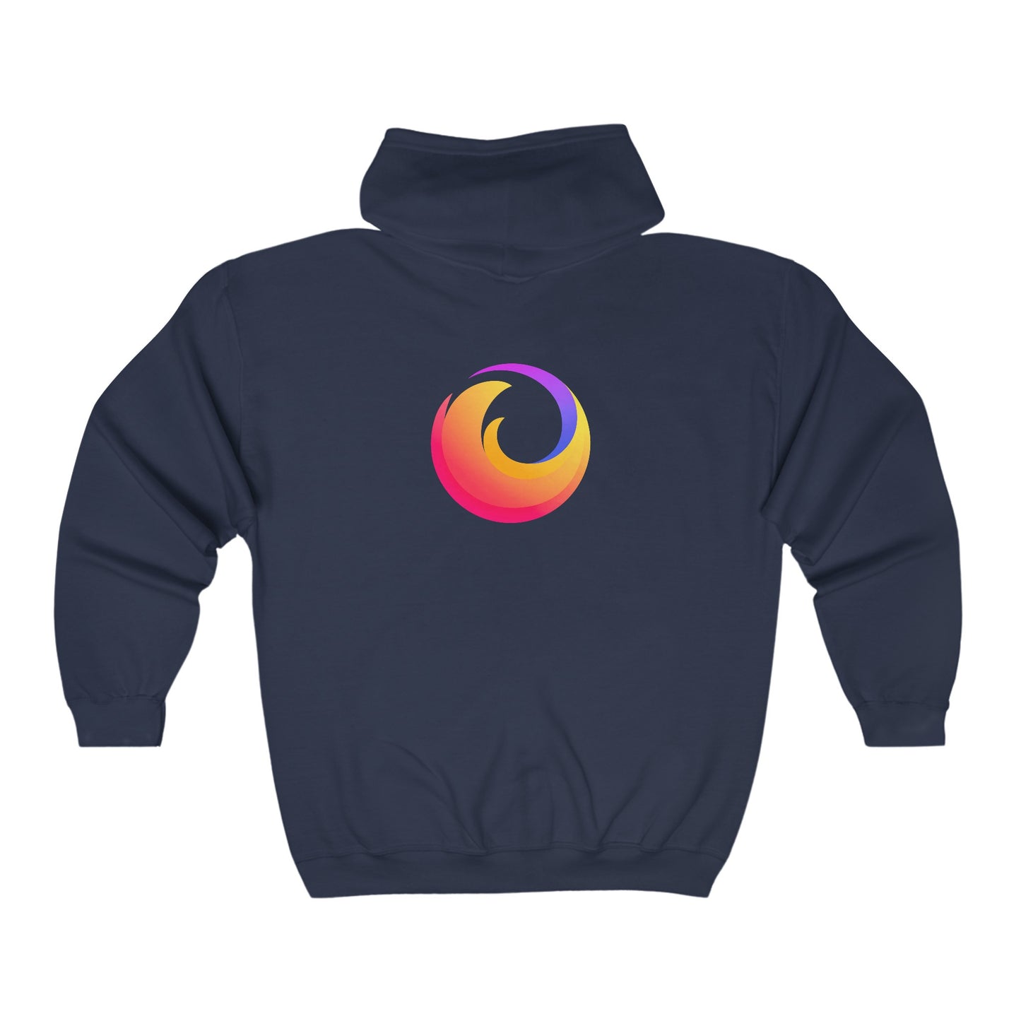Firefox Logo Adult Zip-Up Hoodie
