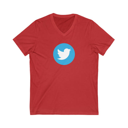 Twitter Logo Adult V-Neck T-Shirt