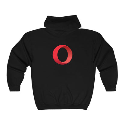 Opera Logo Adult Zip-Up Hoodie
