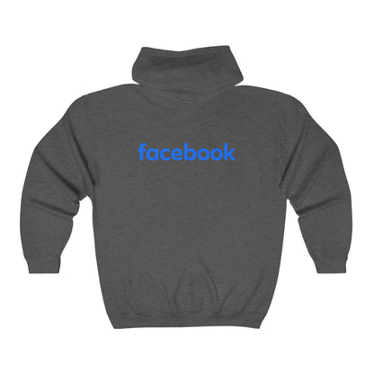 Facebook Logo Adult Zip-Up Hoodie