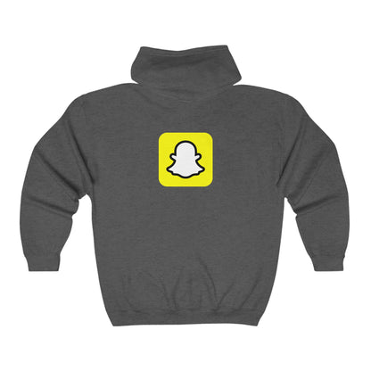 Snapchat Logo Adult Zip-Up Hoodie