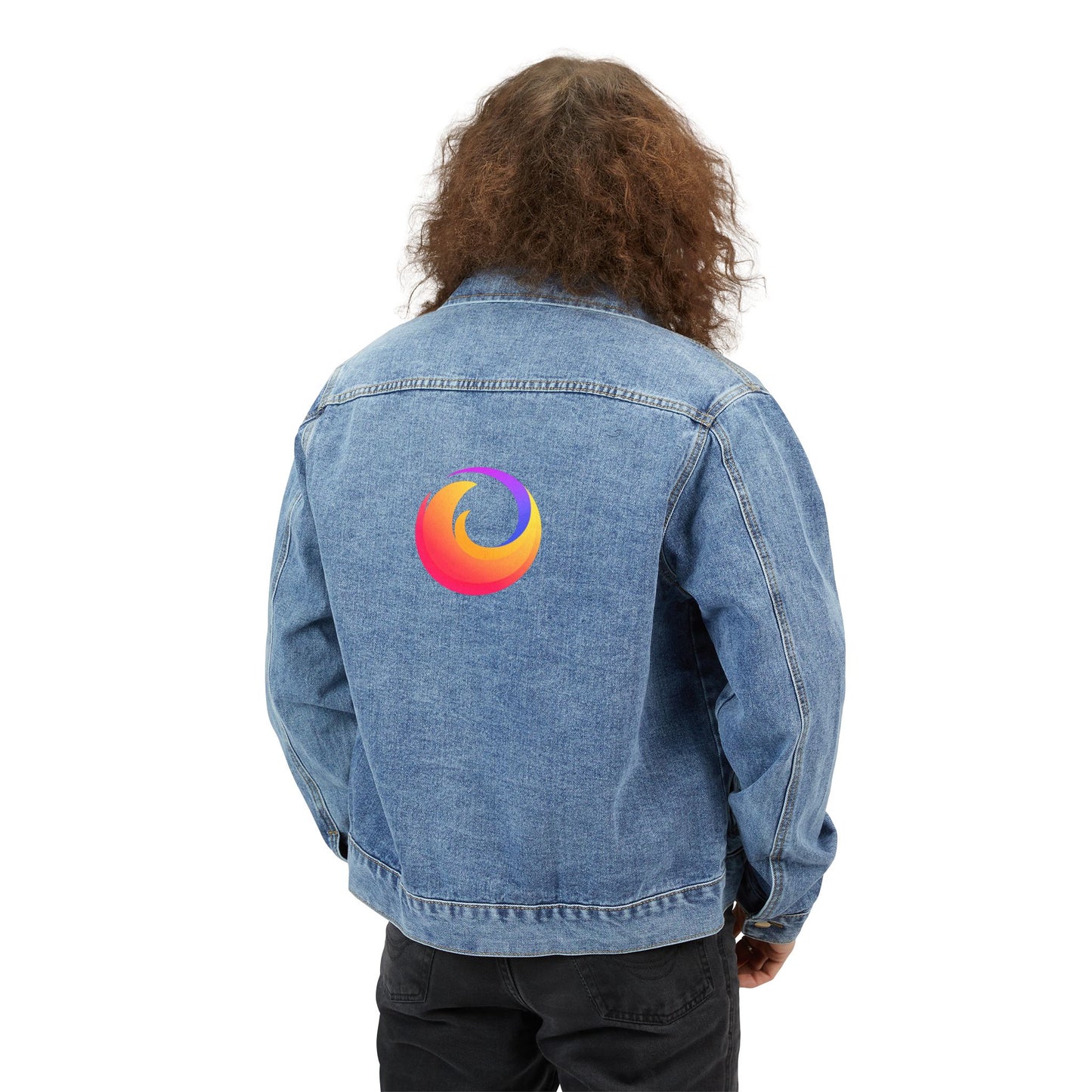 Firefox Logo Adult Denim Jacket