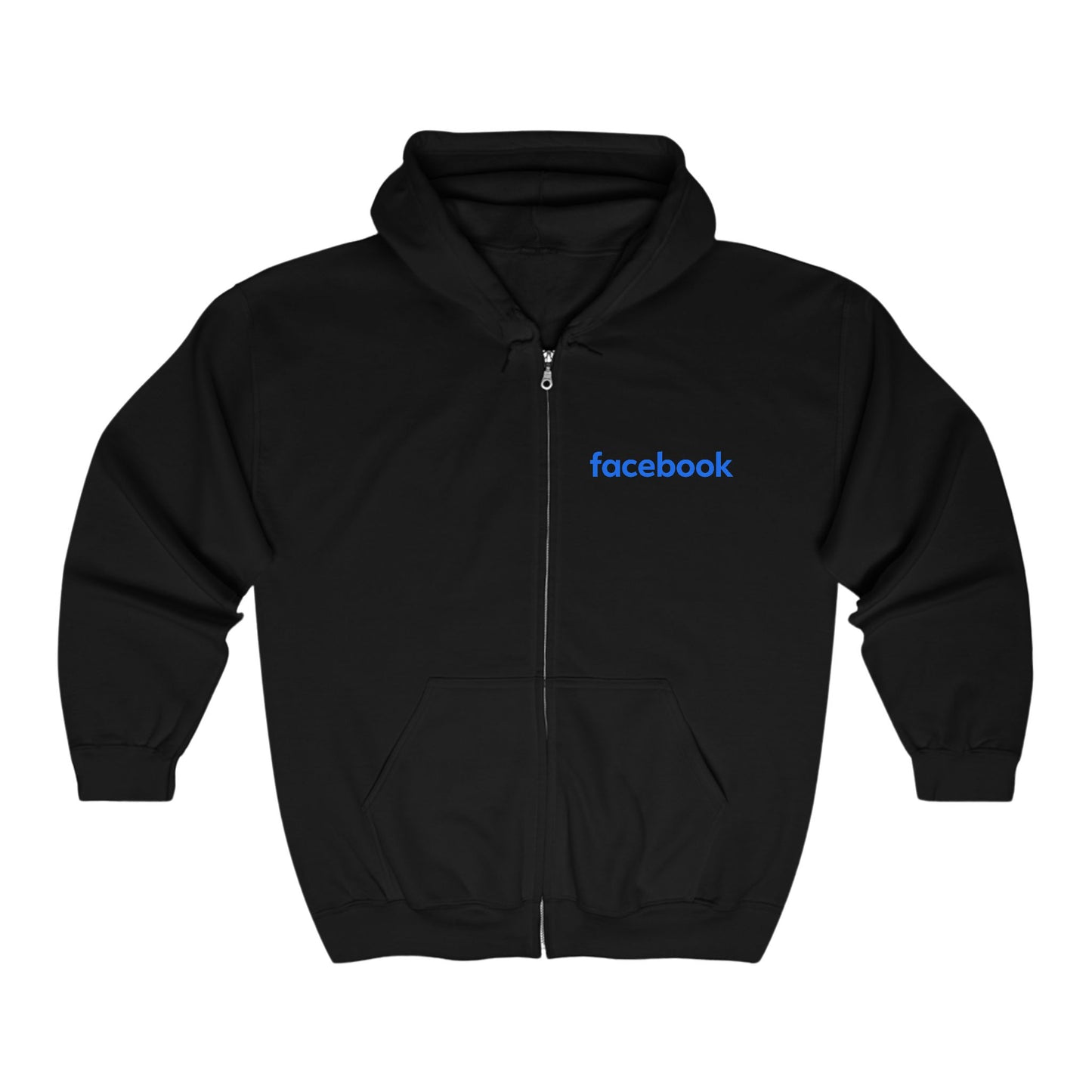 Facebook Logo Adult Zip-Up Hoodie