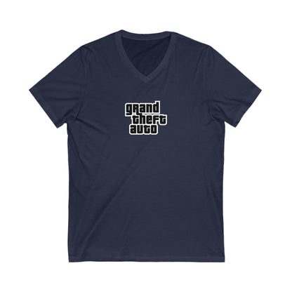 GRAND THEFT AUTO Adult V-Neck T-Shirt