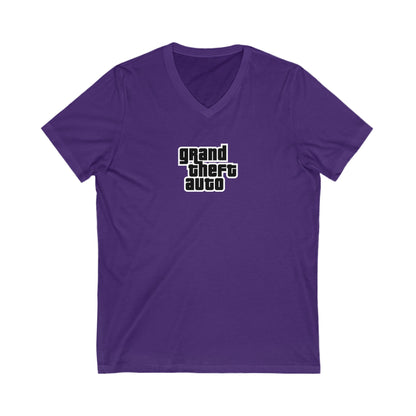 GRAND THEFT AUTO Adult V-Neck T-Shirt
